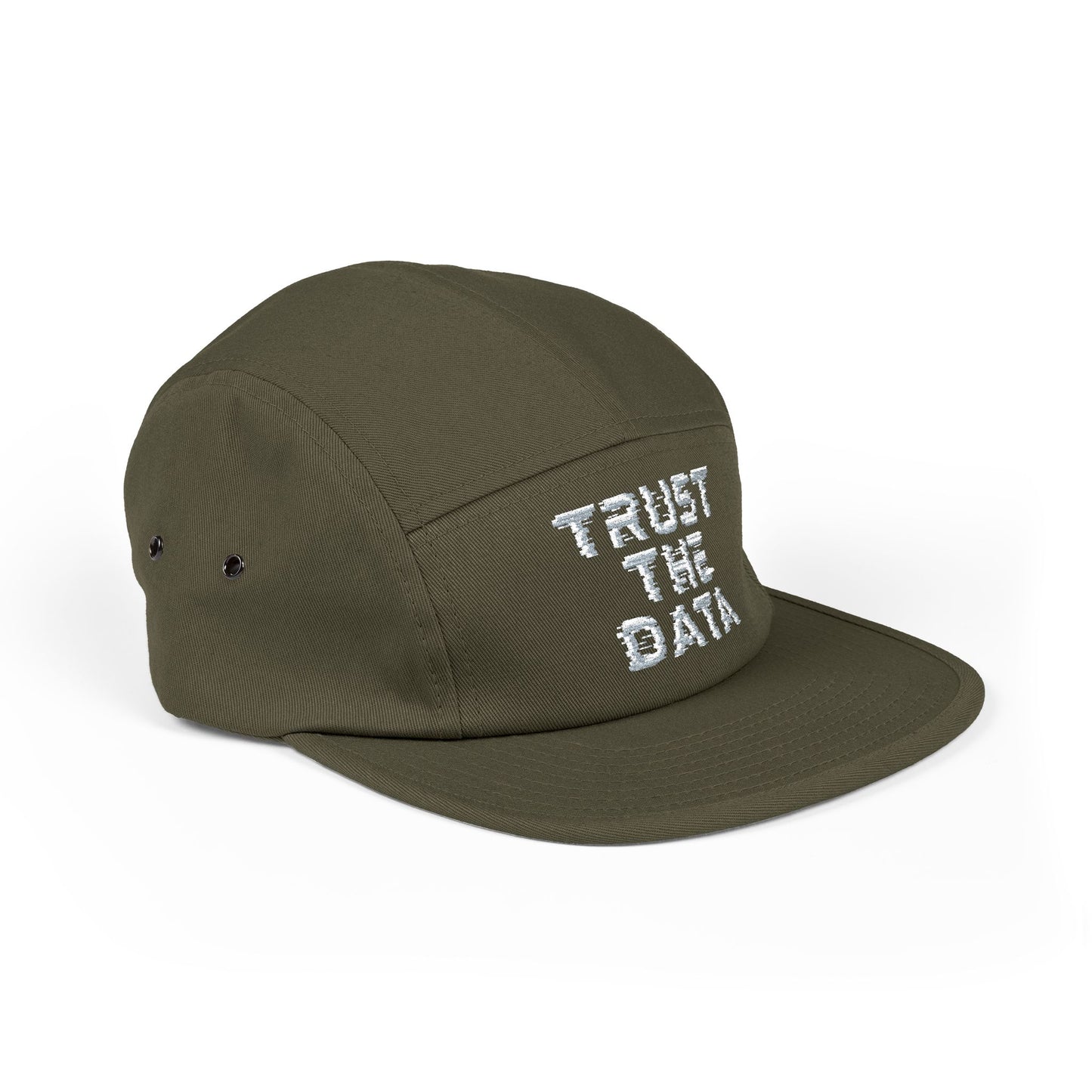 Trust the Data – Embroidered 5 Panel Camper Hat