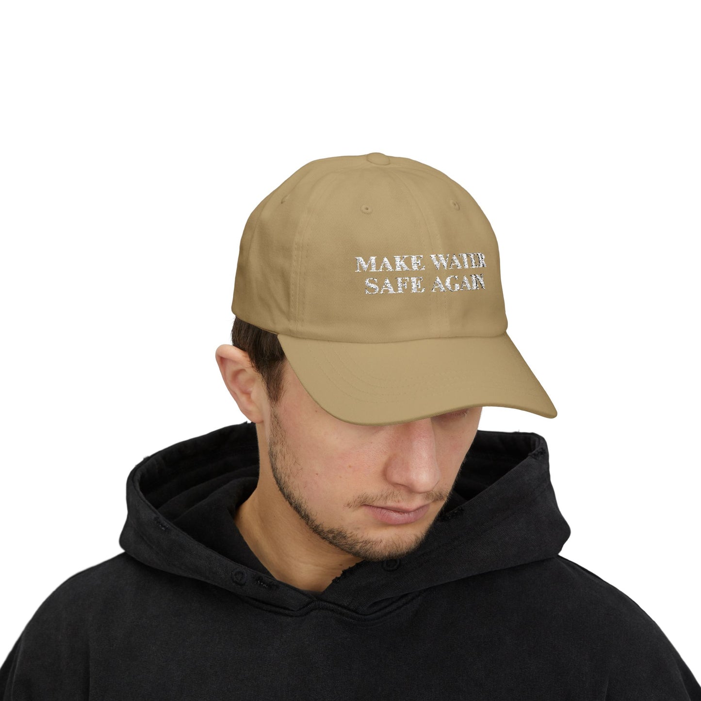 Make Water Safe Again – Embroidered Dad Cap - Dark