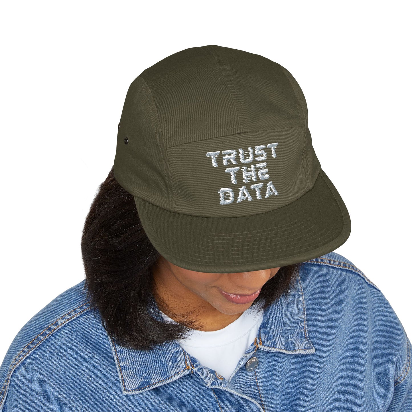 Trust the Data – Embroidered 5 Panel Camper Hat