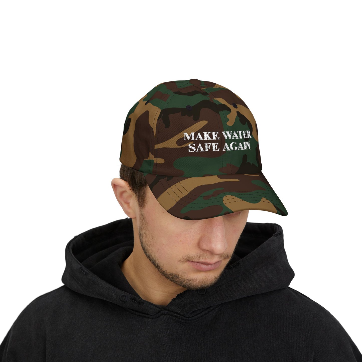 Make Water Safe Again – Embroidered Dad Cap - Dark