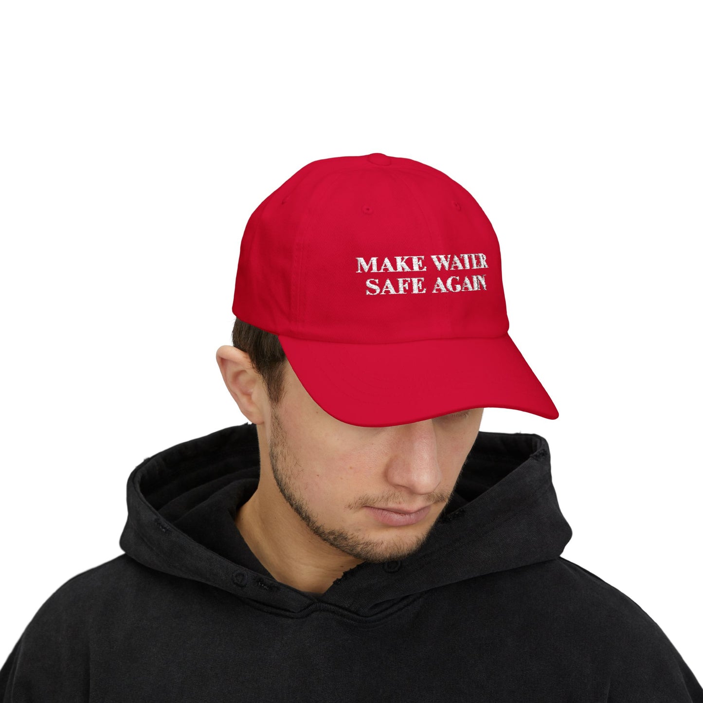 Make Water Safe Again – Embroidered Dad Cap - Dark