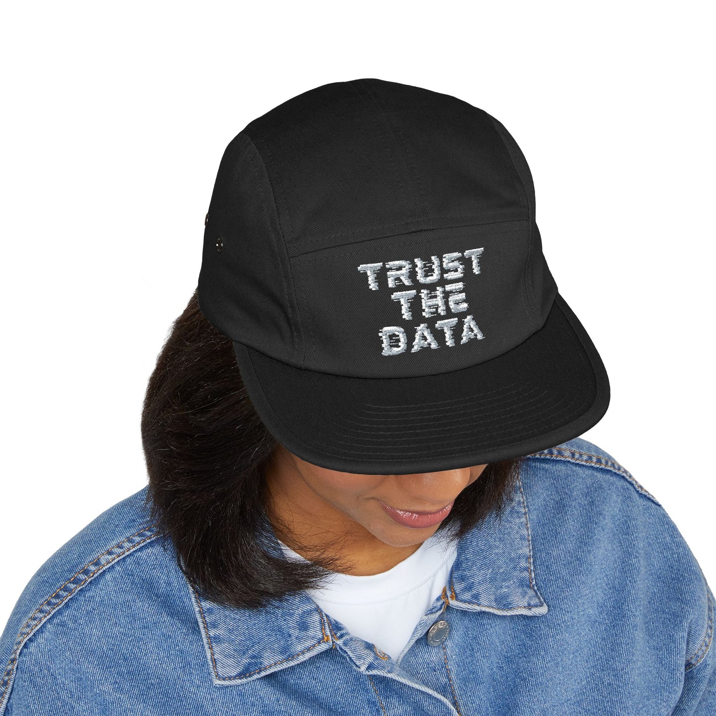 Trust the Data – Embroidered 5 Panel Camper Hat