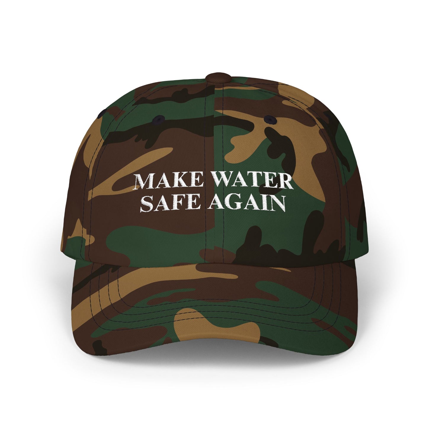 Make Water Safe Again – Embroidered Dad Cap - Dark