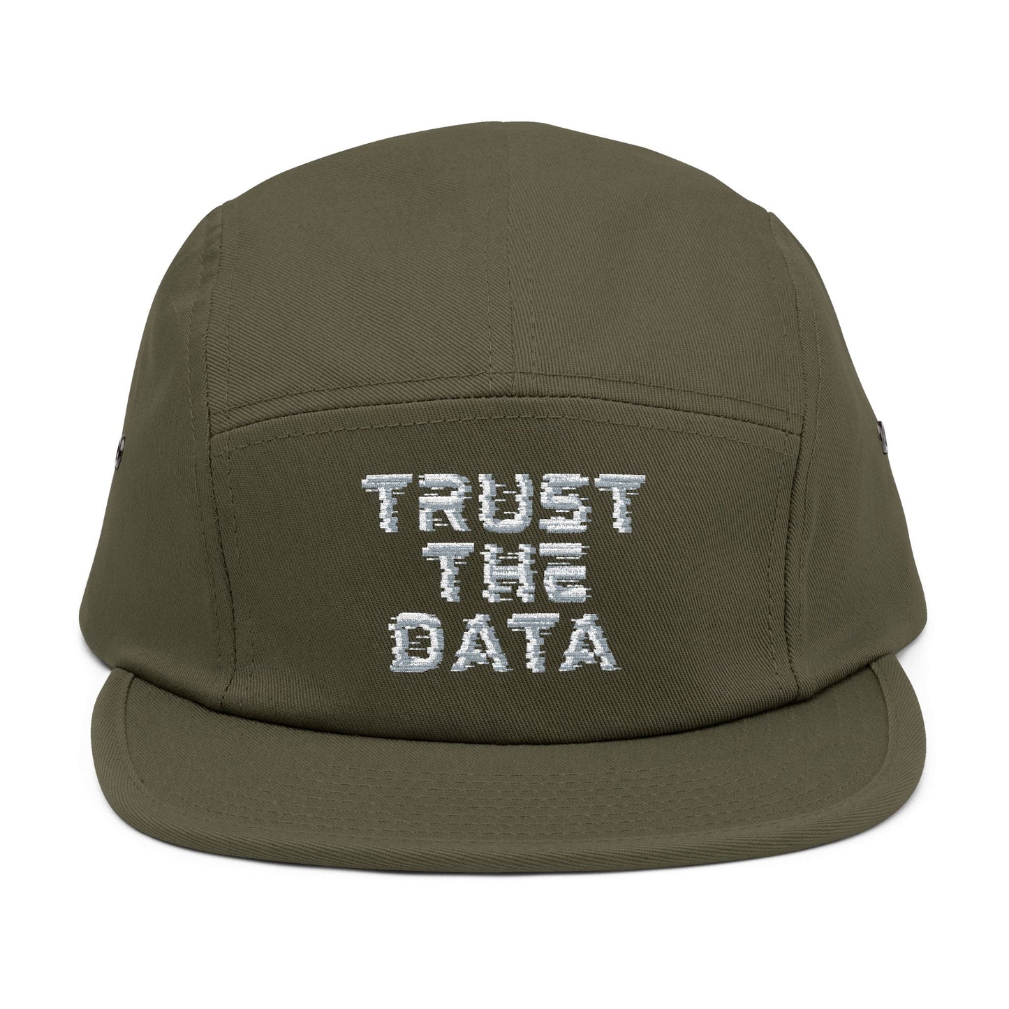 Trust the Data – Embroidered 5 Panel Camper Hat